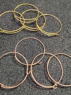 8 Pcs Adjustable Wire Bangle Bracelets  Jewelry Making Rose Gold Gold Bracelets